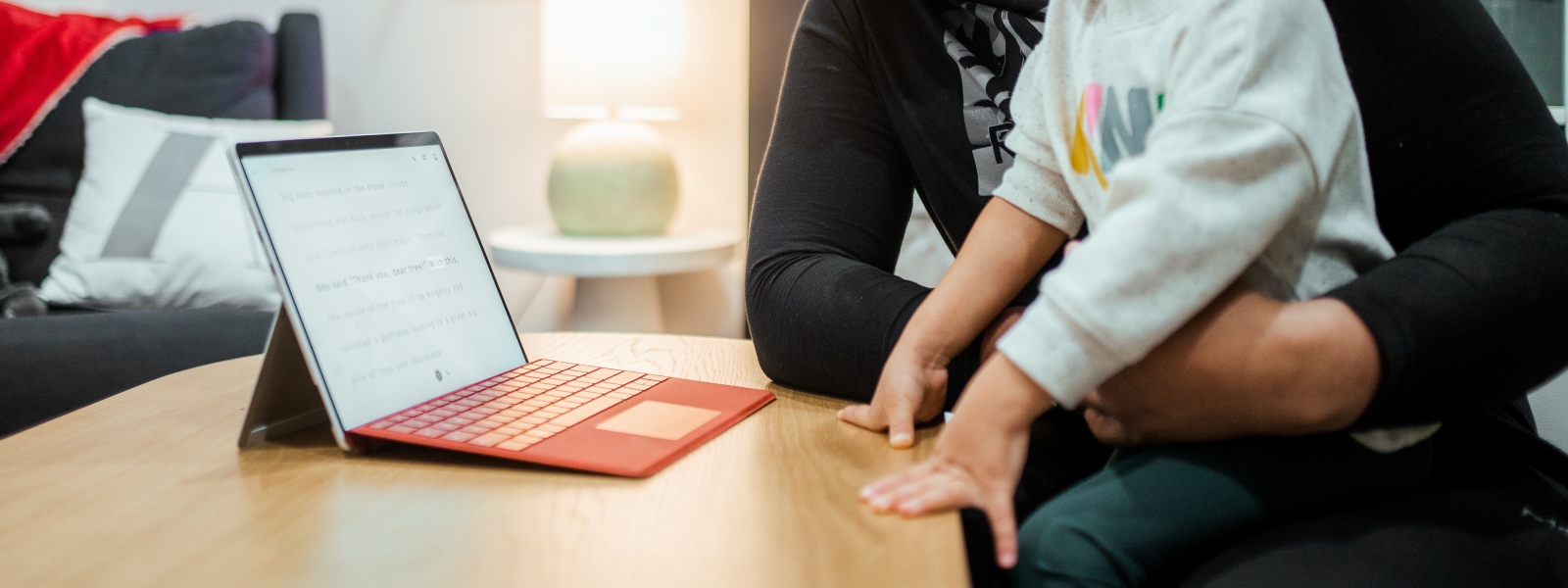 A Microsoft Surface tablet on a table